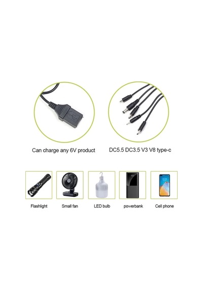 Ws-6010 6v 3. 5w 500 Mah Güneş Paneli Solar Sistem Çok Renkli