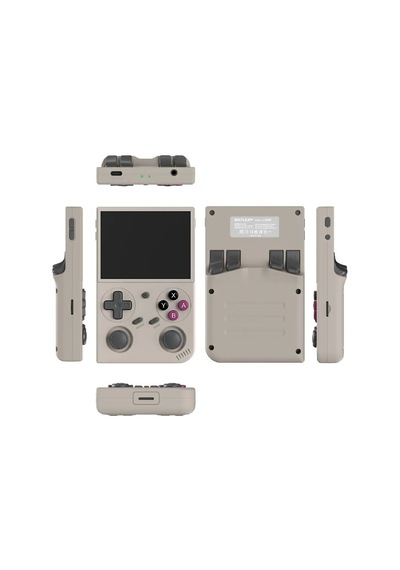 G350 Gri Retro El Oyun Konsolu 64 Gb - 3.5 İnç Ips Ekran Rk3326 İşlemci 3200 Mah Batarya Psp, Ps1, Nds Destekli