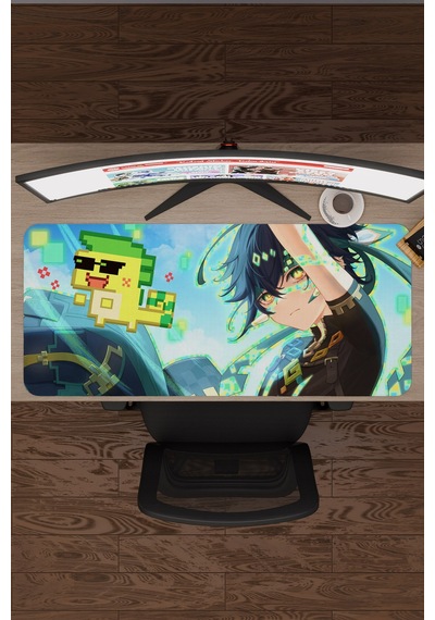 Kinich Genshin Impact Anime Gacha V1 - 90x40 Xxl Gaming Mouse Pad Fare Altlığı