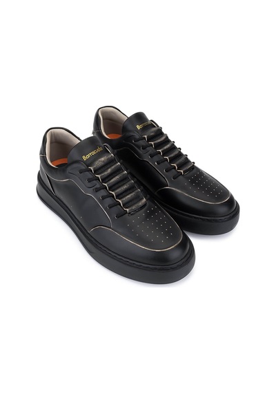 Barracuda Erkek Hakiki Deri Siyah/siyah Sneakers & Spor Ayakkabı 511 Bu3510a Erk Ayk Y24 Brushed Sand Siyah - Siyah