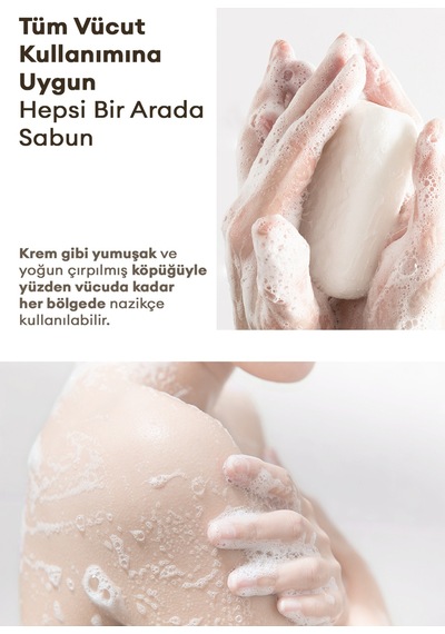 Bitkisel İçerikli Yoğun Nem, Arındırıcı Katı Duş Sabunu Mılk Baobab Original Soap Soft Laundry Vanilya