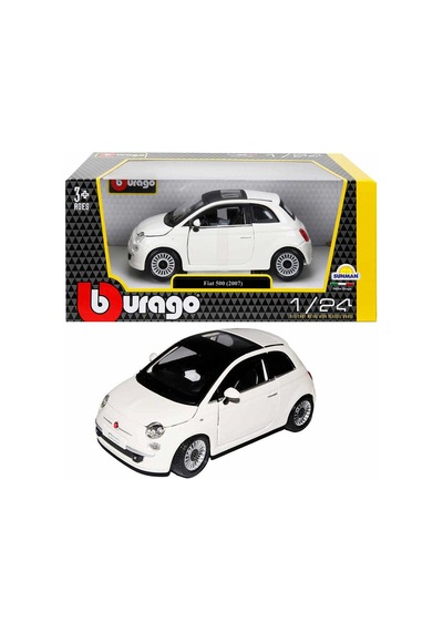 S00022106 Burago 1/24 Fiat 500 2007 Beyaz -sun