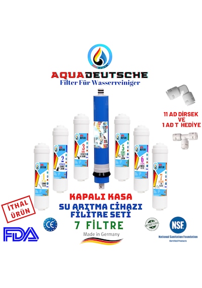 Kapalı Kasa 7 Filtre 14 Aşama Su Arıtma Cihazı Filtre Seti