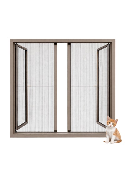 Akordiyon Duble Kapı Kedi Sinekliği En:0-140 Cm X Boy:0-240 Cm Demir, Ahşap, Pimapen Alüminyum Uyumlu Çok Renkli