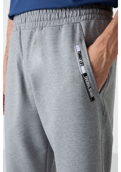 Tommylife Tommy Life Gri Melanj Ön Cep Detaylı Standart Kalıp Klasik Paça Erkek Kapri - 83092 GRI MELANJ