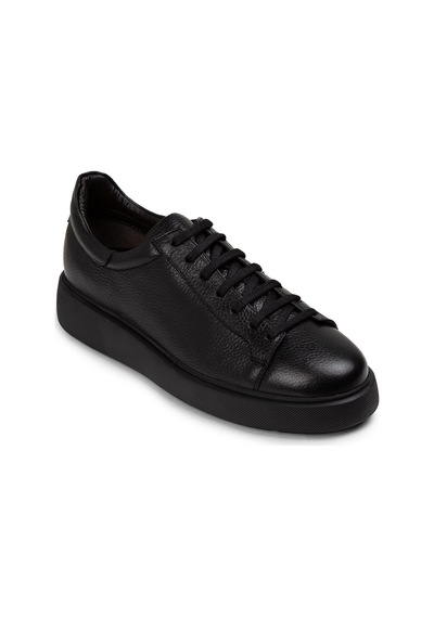 Deery Hakiki Deri Siyah Erkek Sneaker Ayakkabı - 01954msyhe04 Siyah