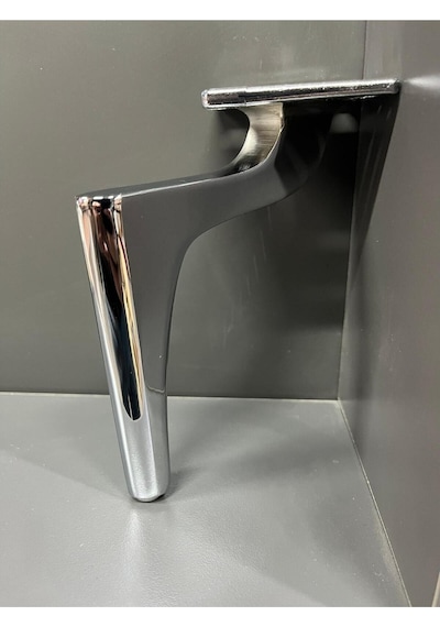 Zarif Metal Ayak 14cm Krom Renk Dolap Şifonyer Koltuk Tv Ünite Modern Mobilya Ayağı Gümüş