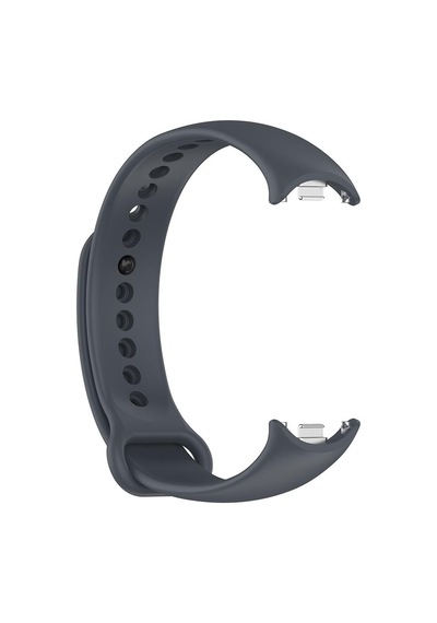 Xiaomi Mi Band 8/9 İle Uyumlu Silikon Spor Kayış, Soft Jel Band, Gri, Mi-band-8-9-klsk-gri