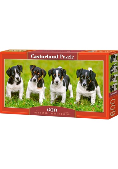 Castorland 600 Parça Puzzle - Jack Russell Terrier Köpek Yavrular
