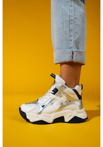 Luvishoes Luvi Shoes Lowel Beyaz Laci Fermuarlı Ve Bağcıklı Kadın Spor Bot Beyaz - Lacivert Luvishoes Luvi Shoes Lowel Beyaz Laci Fermuarlı Ve Bağcıklı Kadın Spor Bot Beyaz - Lacivert