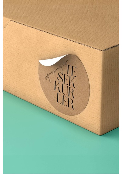 Kraft Siparişiniz İçin Teşekkürler Sticker 3x3cm St2200 Çok Renkli