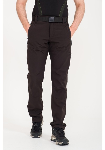Q&Steinbock Kaunas Softshell Kışlık Erkek Outdoor Pantolonu Siyah