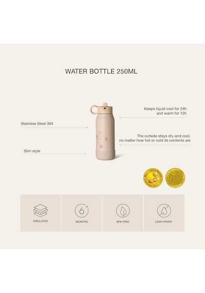 Citron 3 Katmanlı Paslanmaz Çelik Termos Seti 250 Ml - Ballerina Bej
