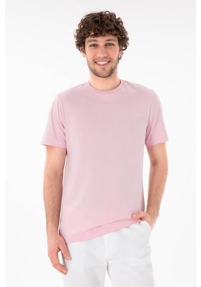 U.S. Polo Assn. Erkek Regular Fit Bisiklet Yaka Açık Pembe Basic Tişört 50305928-VR078