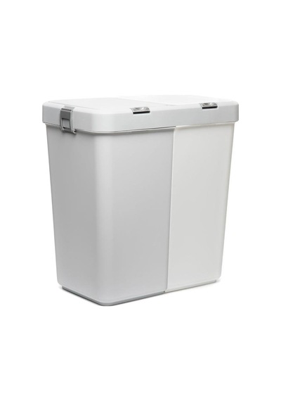 Duo Laundry Çamaşır Sepeti - Gri / Beyaz - 80 Lt Çok Renkli