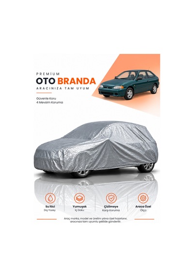 Hyundai Excel 1994-2000 Hatchback Uyumlu Araba Brandası Oto Branda Araba Örtüsü Araç Çadırı