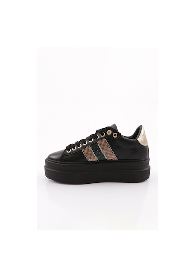 Dgn Es865 Kadin Kalin Silver Taşli Sneakers Ayakkabi ES865-2007-R123499 Siyah