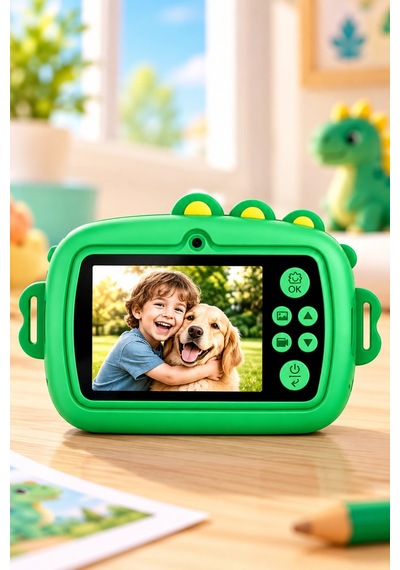 Blackbird Game Center Seyu SY-AM300 Şipşak Termal Yazıcılı Çocuk Dijital Fotoğraf Makinesi Yeşil