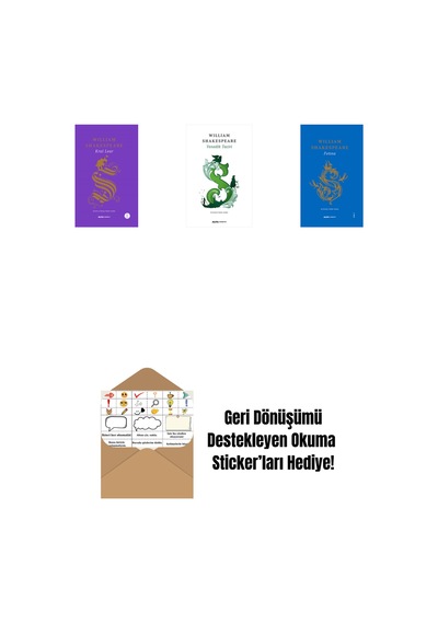 Kral Lear Ciltli + Venedik Taciri + Bir Yazdönümü Gecesi Rüyası Ciltli + Okuma Sticker'ları