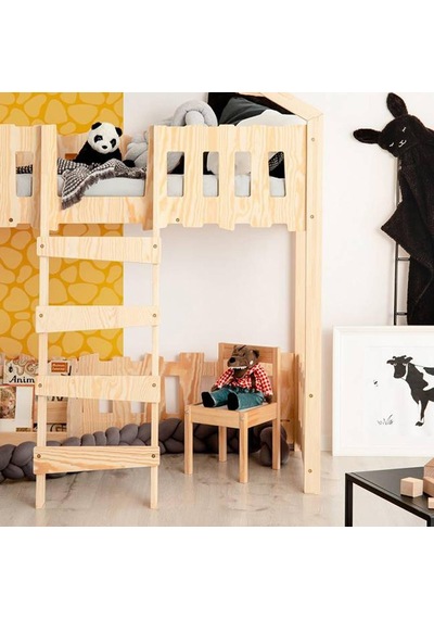Markaawm Markaawm Montessori Ranza Çocuk Karyola Çatılı Oyun Evi Elephant Akçaağaç