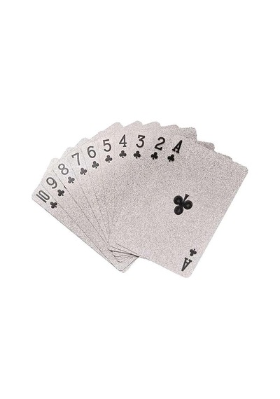 Silver Joker İskambil Kağıdı Kaygan Plastik Su Geçirmez Oyun Kağıdı Cin884slv