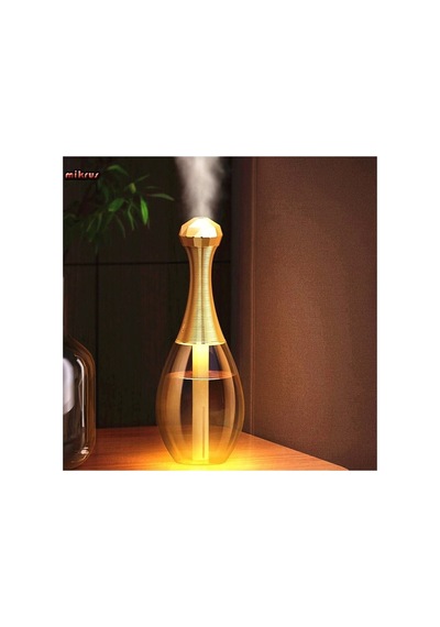 Hava Nemlendirici Ultrasonik Led Rgb Parfüm Şişesi Ev Araba Aromatik Difizör 300ml Beyaz