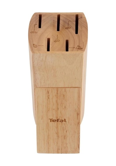 Tefal Fresh Kitchen Ahşap Bloklu 5 Parça Bıçak Seti Çok Renkli