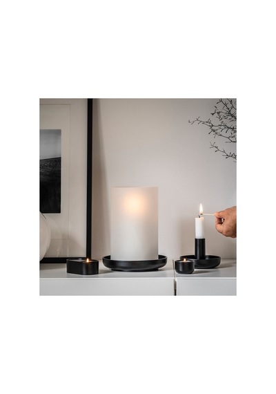 Ikea Hedervärd Fener 22 Cm Şeffaf - Siyah