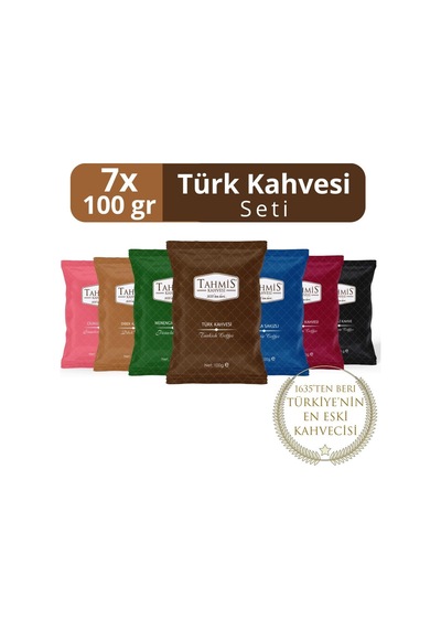 Tahmis Türk Kahvesi Seti 7 x 100 G