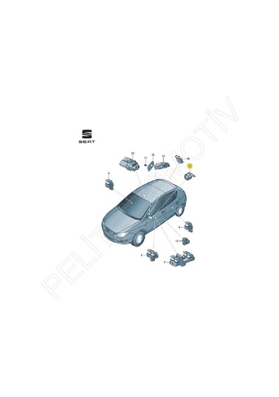 Seat Ibiza Ayna Ayar Düğmesi 6j1959565e 2009-2017
