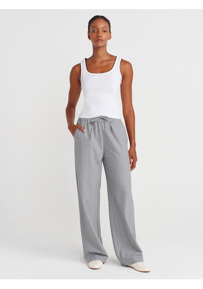 Dilvin 72151 Pijama Pantolon-gri Gri
