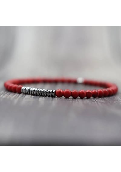 Jasper Hematit Doğal Taş Bileklik - Şık Ve Dayanıklı 4mm Çok Renkli