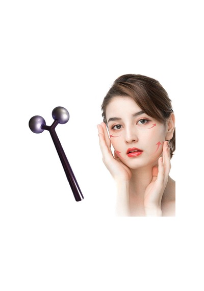 Metal Yüz Masaj Aleti Face Yoga Guasha 3d Roller Graston Aparatı Siyah Renk