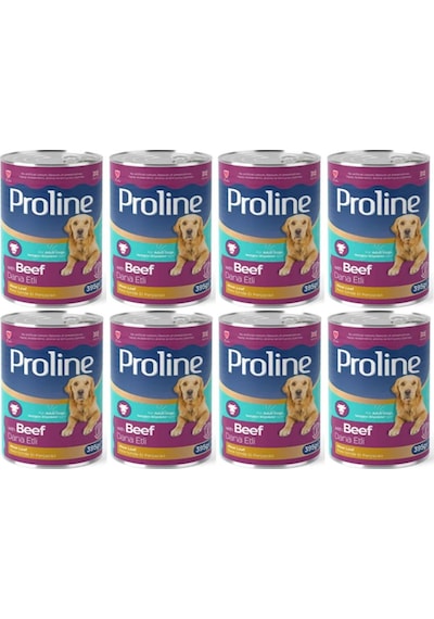 Pro Line Dana Etli Yetişkin Köpek Konservesi 8 x 395 G