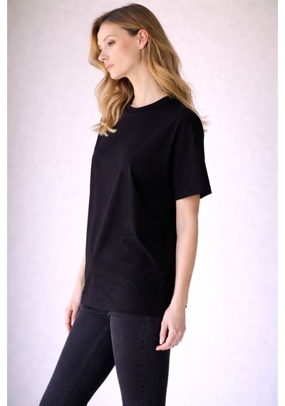 Normal People Alva - Basic Oversize T-shirt / 100%cotton Siyah