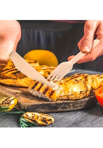 Gizpak Tahta Kullanat Çatal 100'lü 16cm Diğer