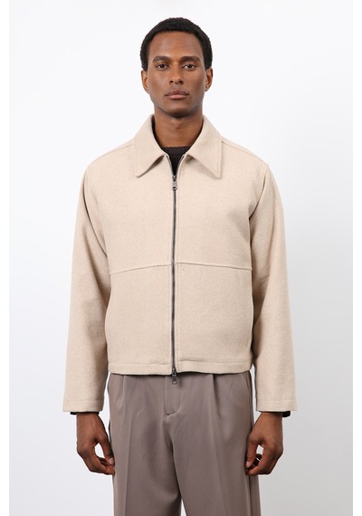 Antioch Regular Fit Dokulu Erkek Mont Bej