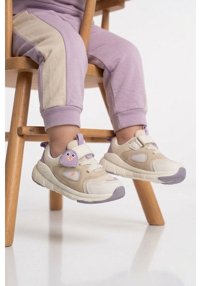 Cool Lila Cırtlı Desenli Anatomik Bebek Spor Ayakkabı Sneaker Dorian İa