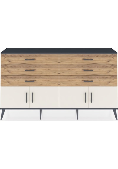Arges Konsol 2 Raflı 6 Çekmeceli 4 Kapaklı 176x30x99 Antrasit-ayt Antrasit-aytaşı/çam Arges Konsol 2 Raflı 6 Çekmeceli 4 Kapaklı 176x30x99 Antrasit-ayt Antrasit-aytaşı/çam