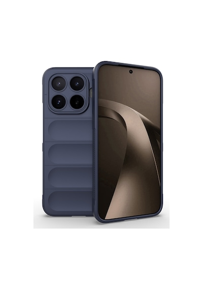 Xiaomi 17t Pro Kılıf Kamera Korumalı Esnek Silikon Parmak Şeritli Pazarplus Lacivert