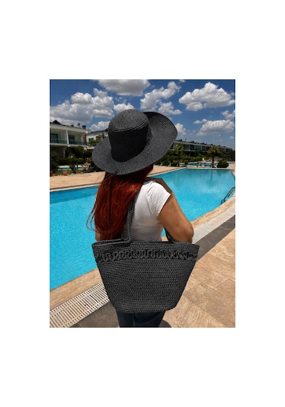 Zeora Home Kadın Jüt Hasır Görünümlü Plaj Çantası Ve Geniş Kenarlı Şapka Seti Yazlık Tatil Omuz Çantası Plaj Kombini Antrasit Antrasit Zeora Home Kadın Jüt Hasır Görünümlü Plaj Çantası Ve Geniş Kenarlı Şapka Seti Yazlık Tatil Omuz Çantası Plaj Kombini Antrasit Antrasit