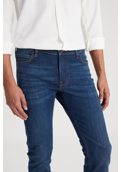 Lee Skinny Fit Çok Dar Kesim Normal Bel Çok Dar Paça Malone Lacivert Jean Kot Pantolon