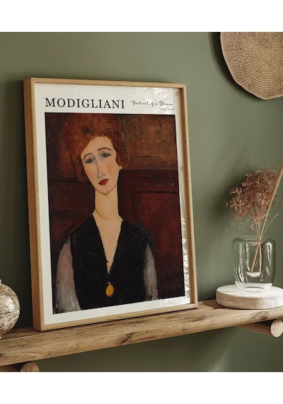 Çerçevesiz Poster Modigliani Bir Kadının Portresi
