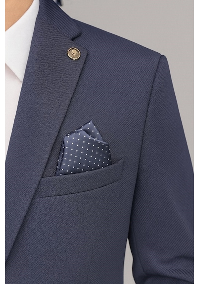 Plus Scorpion Erkek İtalyan Kesim Tek Düğmeli Blazer Ceket Klasik Ve Modern Şıklık Lacivert