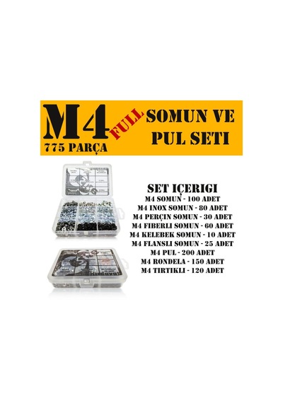 775 Parça M4 Somun Seti