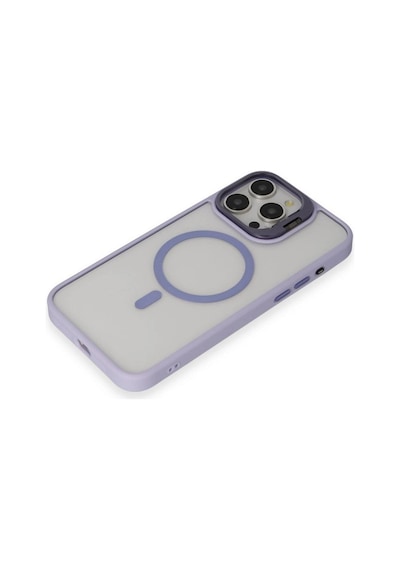 Tedar Joko Apple iPhone Uyumlu 15 Pro Kılıf Roblox Lens Magsafe Standlı Kapak - Lila Najmaddin standart