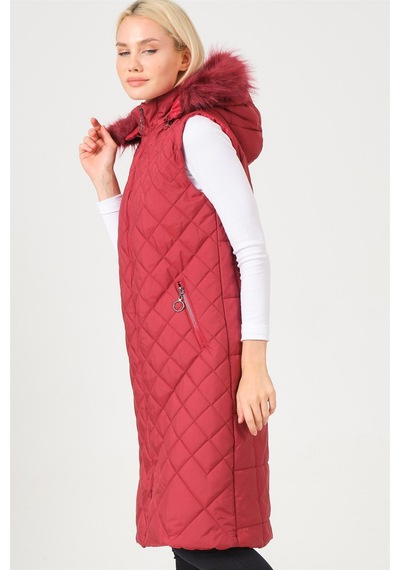 Z6718 Dewberry Bayan Yelek-açık Bordo Açık Bordo