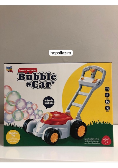 Işıklı Pilli Köpük Atan Çim Biçme Makinesi Oyuncak Beyaz