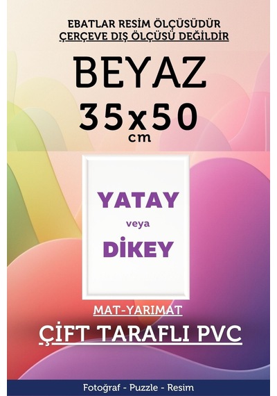Beyaz-22mm-35x50 Cm Mat Pvc Li Camsız Fotoğraf 500 Parça Puzzle Belge Çerçeve Yatay Dikey Asılabilme. 69181916