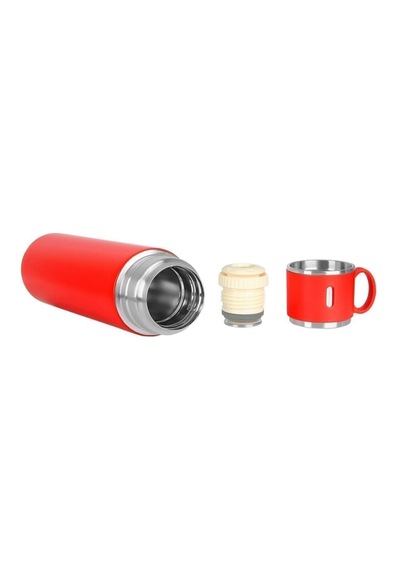 Kırmızı 316L Paslanmaz Çelik Bardaklı Termos 580 Ml